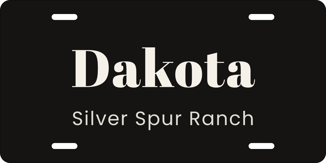 Black Fade stall sign, name and barn