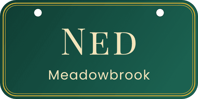 Emerald & Gold stall sign, mini 6×3″ for lockers and trailers