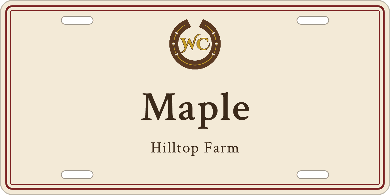 Heritage stall sign, with your farm’s logo