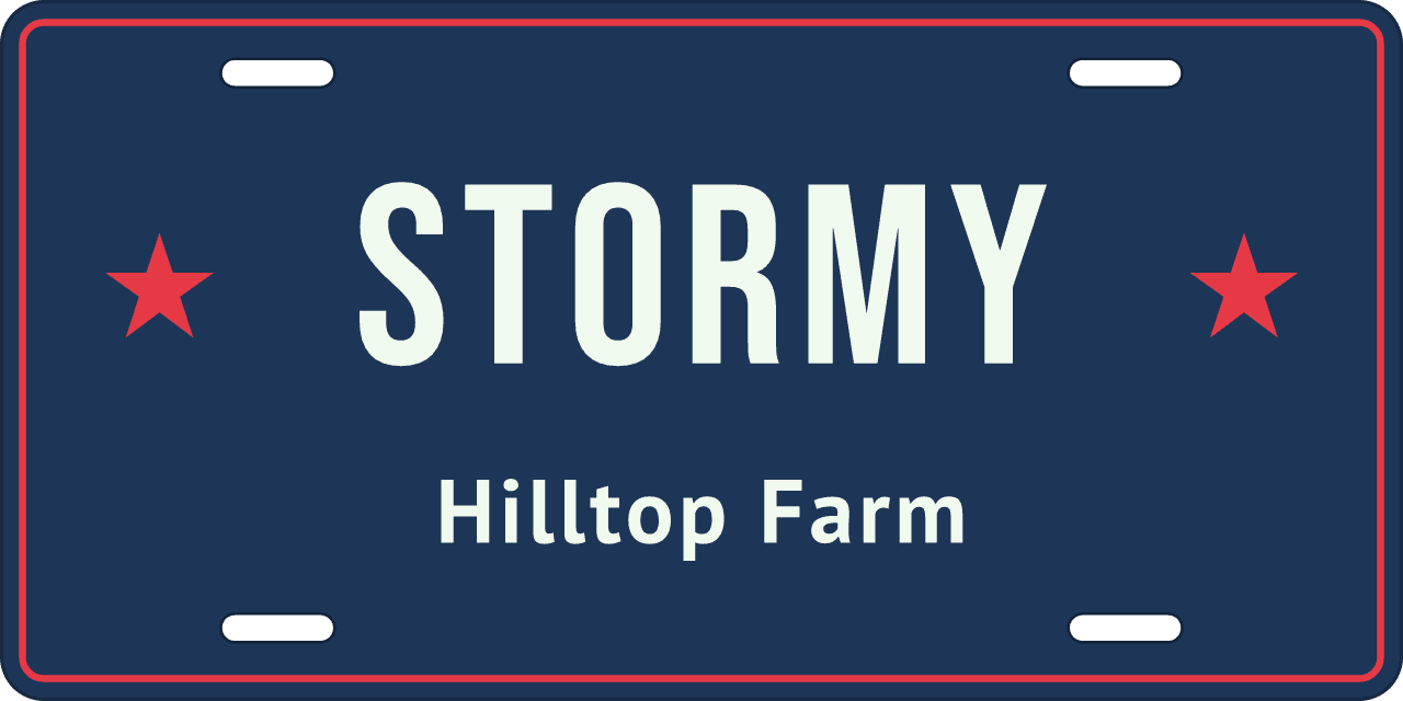 Navy Show stall sign, name between ornaments