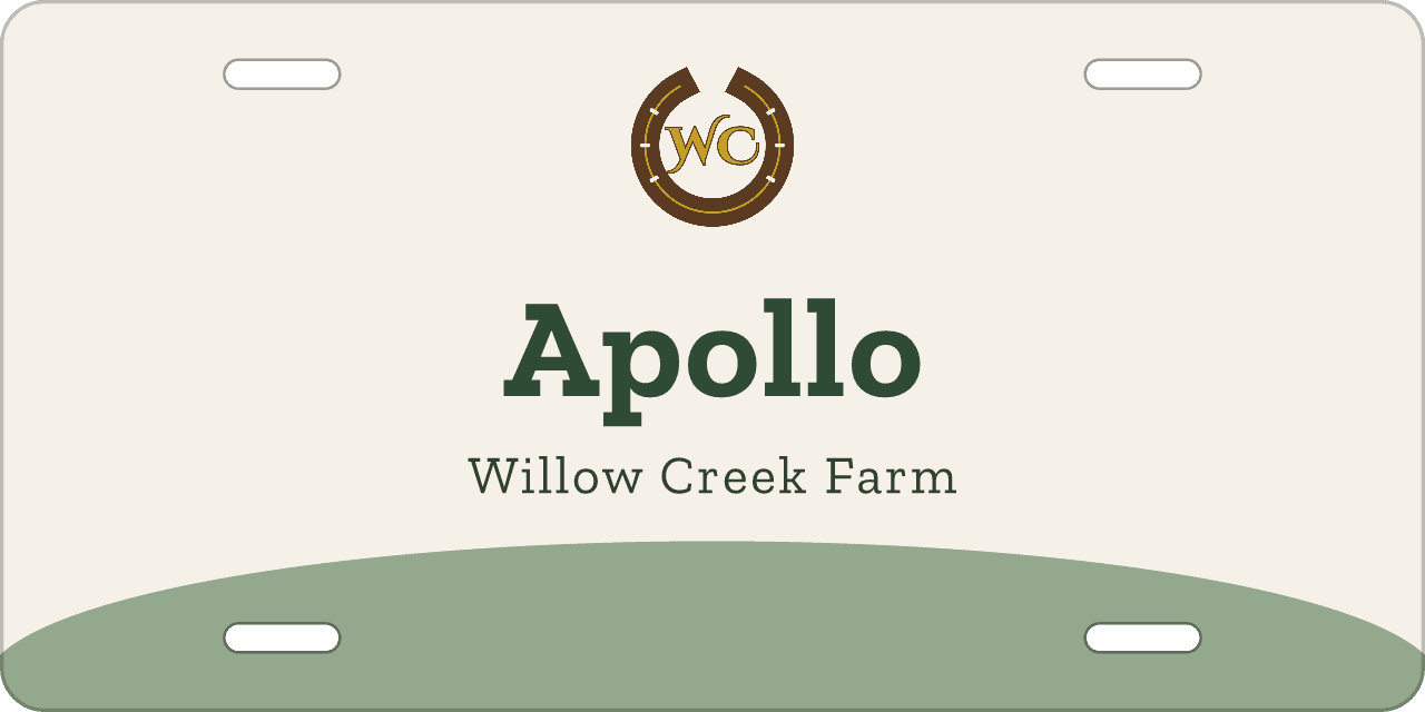 Sage Meadow stall sign, with your farm’s logo