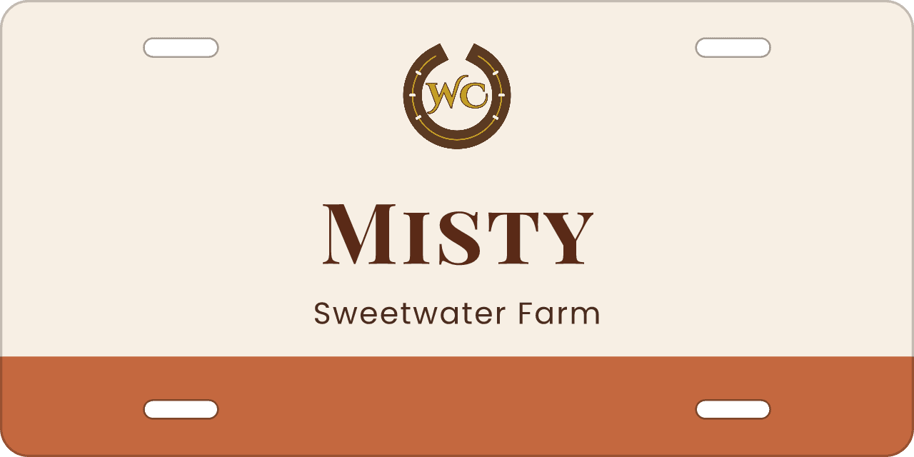 Terracotta Band stall sign, with your farm’s logo