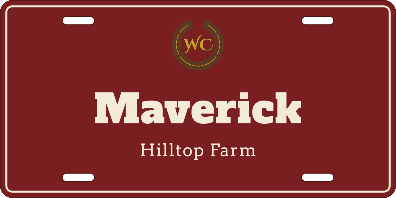 Barnwood Red stall sign, with your farm’s logo