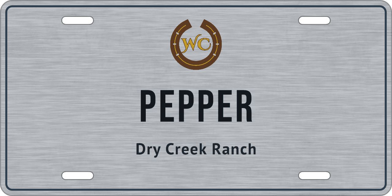 Brushed Steel stall sign, with your farm’s logo