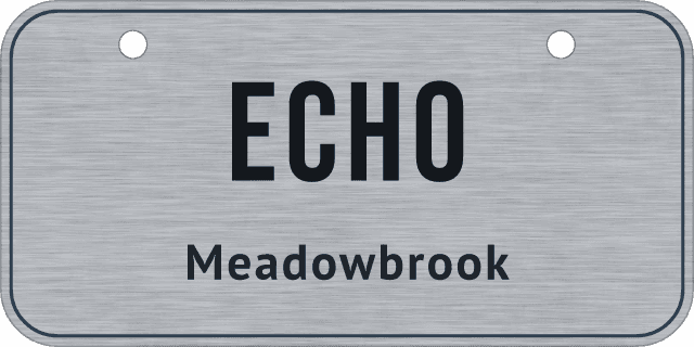 Brushed Steel stall sign, mini 6×3″ for lockers and trailers