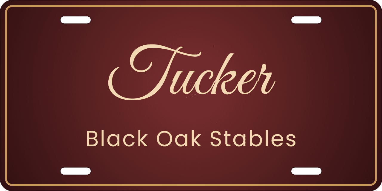 Burgundy Glow stall sign
