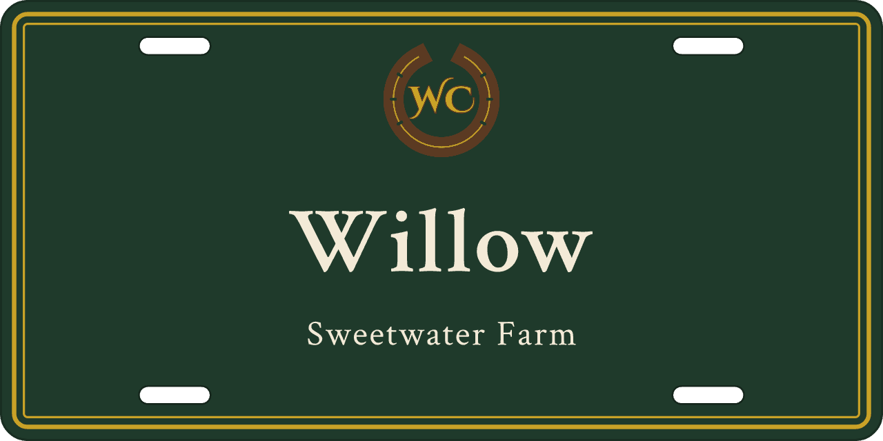 Classic Green stall sign, with your farm’s logo