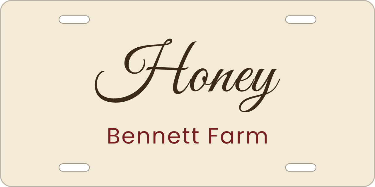 Cream Fade stall sign, name and barn