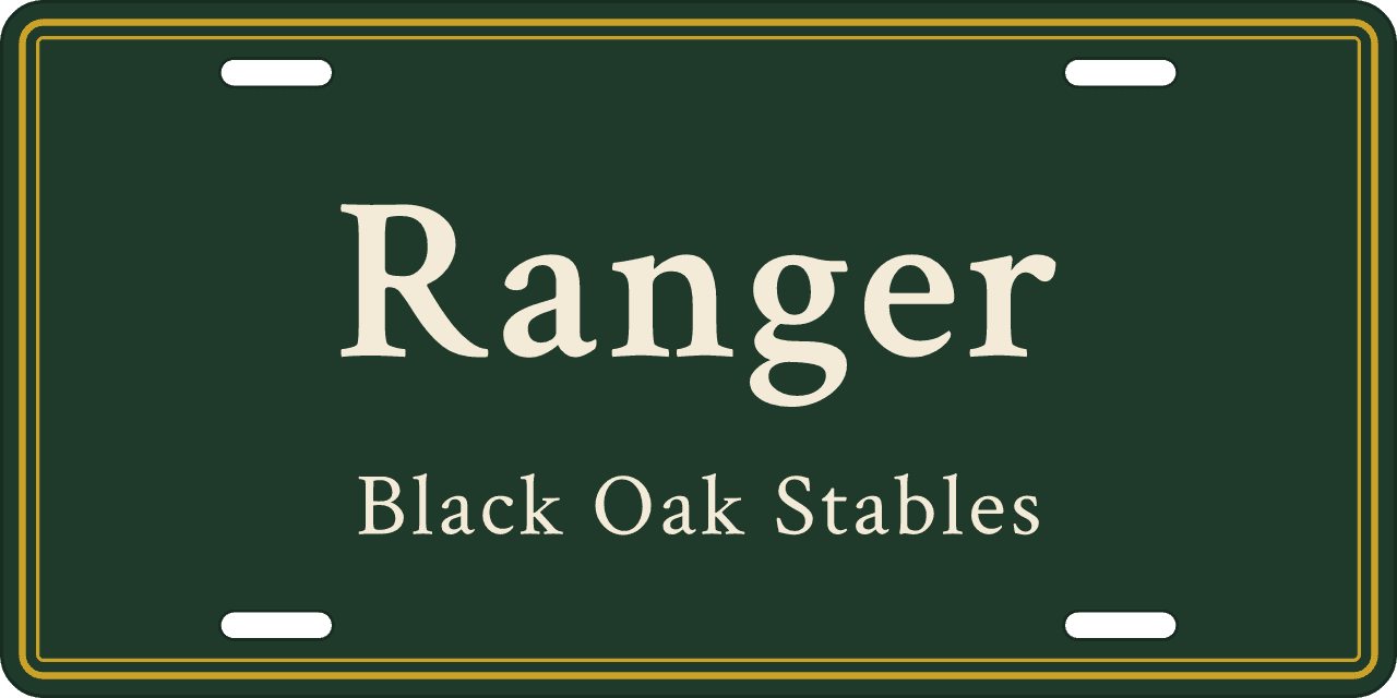 Name plates: name and barn