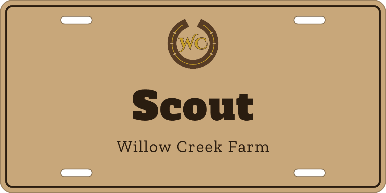 Kraft stall sign, with your farm’s logo
