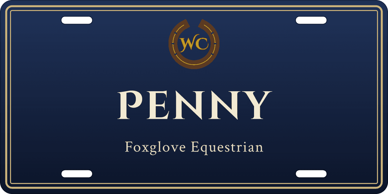 Midnight Blue stall sign, with your farm’s logo