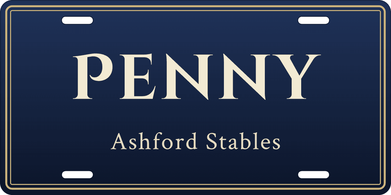 Midnight Blue stall sign