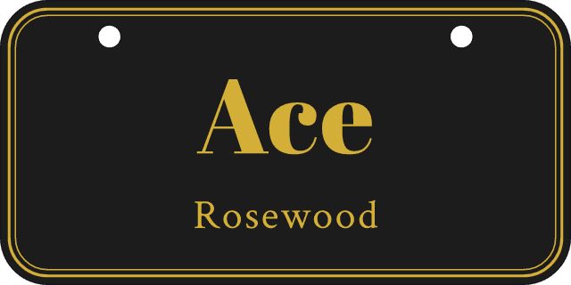 Midnight Gold stall sign, mini 6×3″ for lockers and trailers
