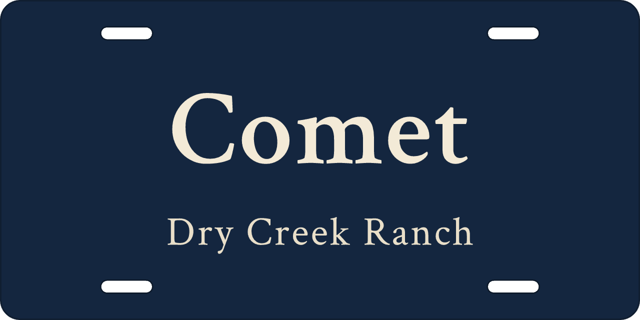Navy Fade stall sign, name and barn