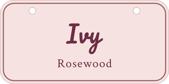 Rose stall sign, mini 6×3″ for lockers and trailers