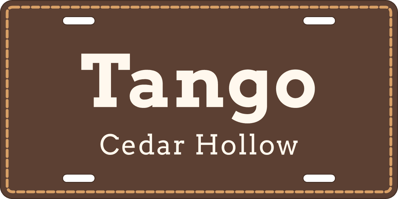 Saddle Leather stall sign