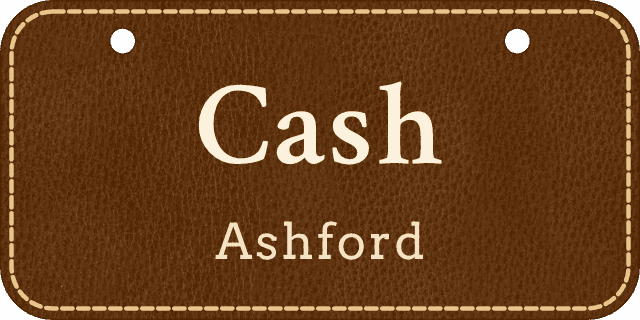 Stitched Leather stall sign, mini 6×3″ for lockers and trailers