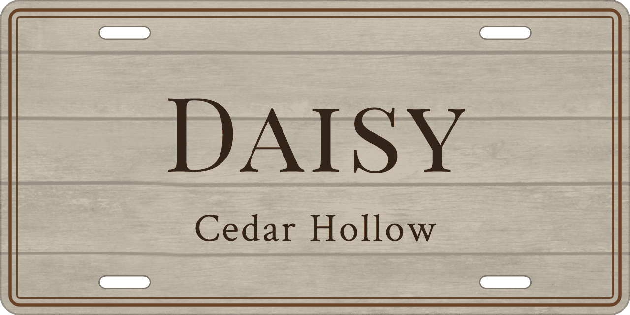 Whitewashed Barnwood stall sign